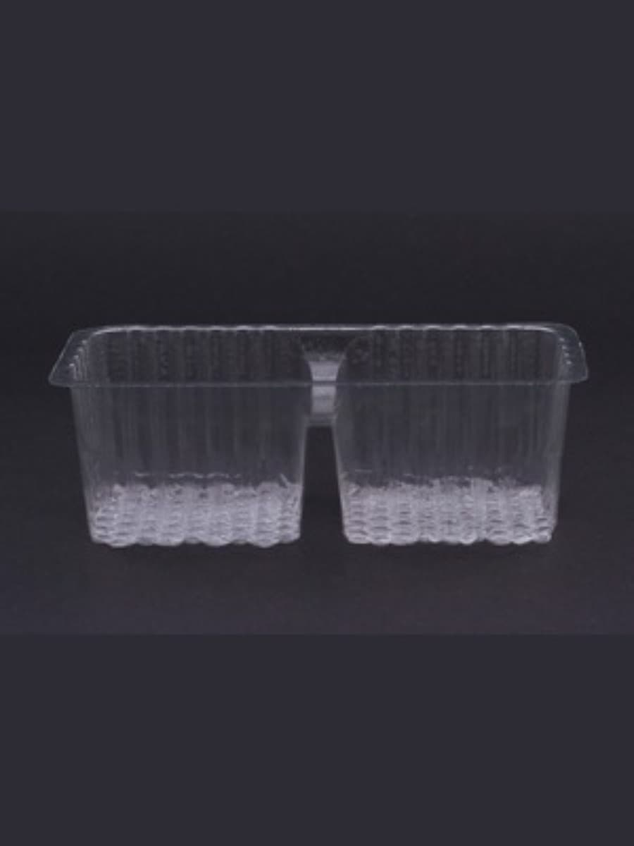 2-compartment biscuite plastic tray