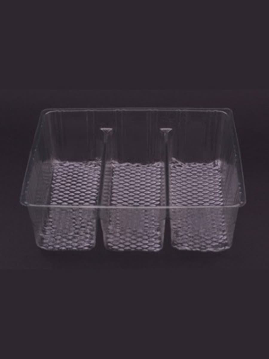 3-Compartment Plastic Biscuit Tray