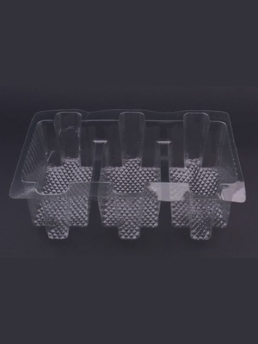 3-compartment transparent plastic biscuit and sweet packaging tray 2