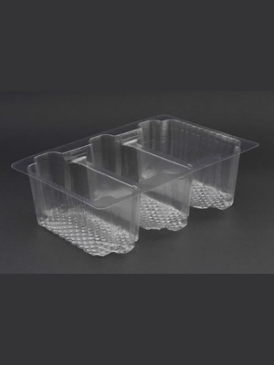 Three compartment food packaging tray 2