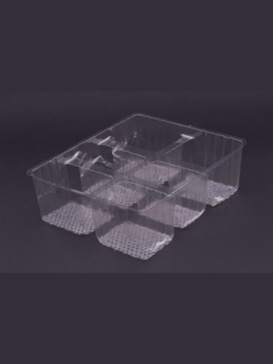 6-compartment disposable plastic food tray 2