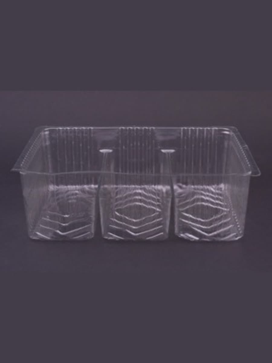 Three Compartment Plastic Biscuit Packaging Tray 4