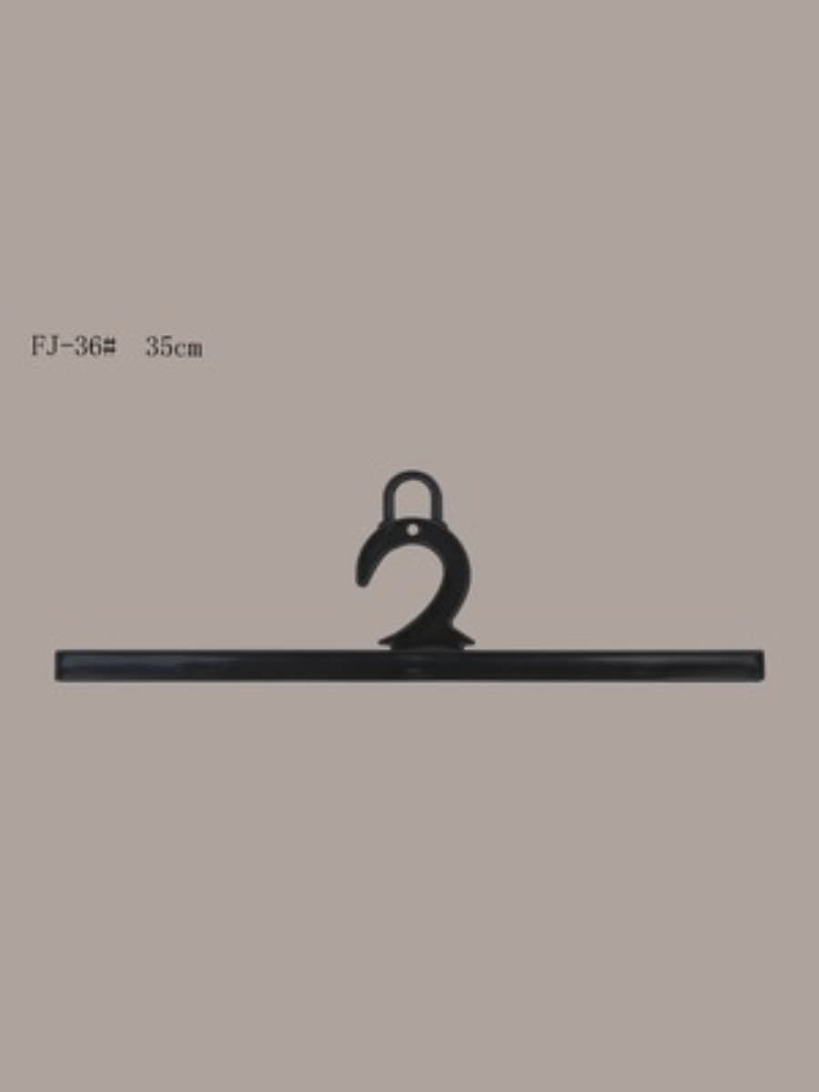 black plastic garment hanger 35cm