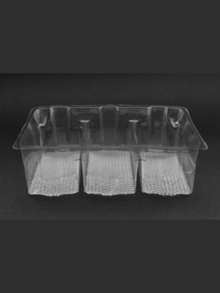 3-compartment biscuite plastic tray
