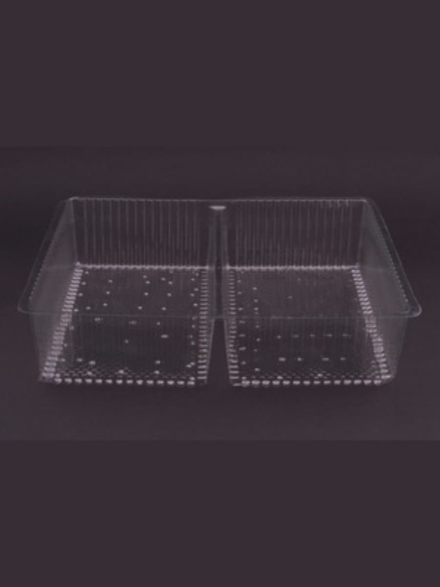wo-compartment disposable food tray 2