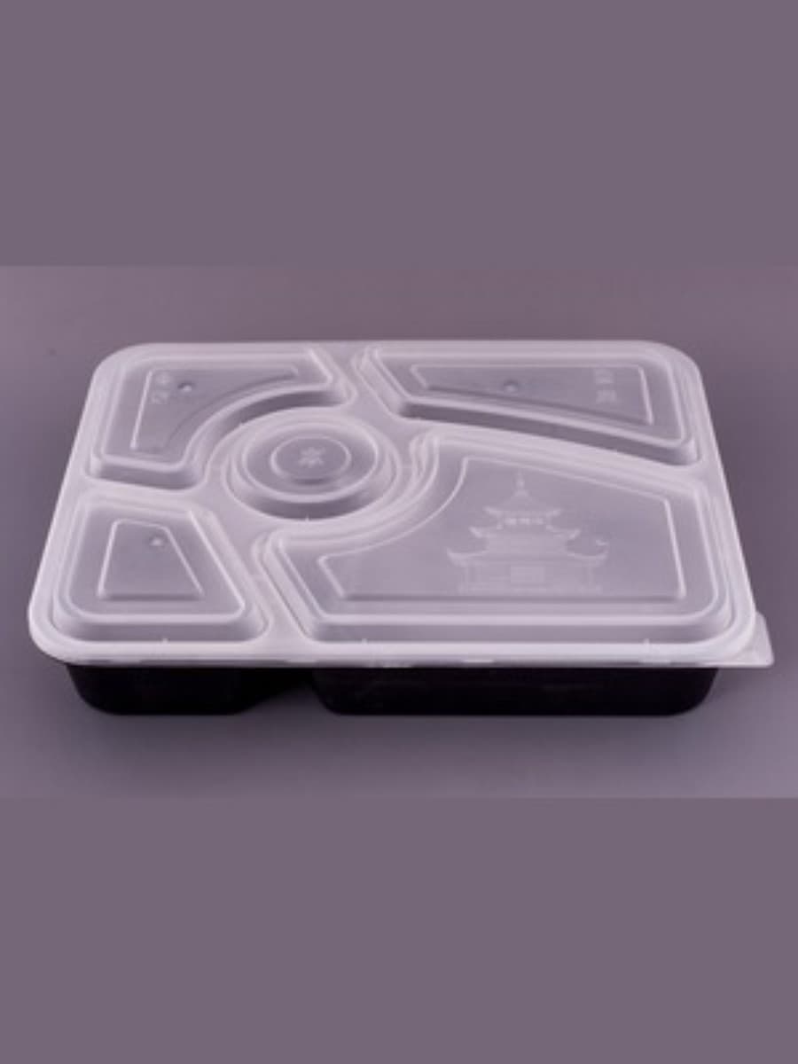 Container PP02-TP 5 CHEMBER BIG (BLACK)