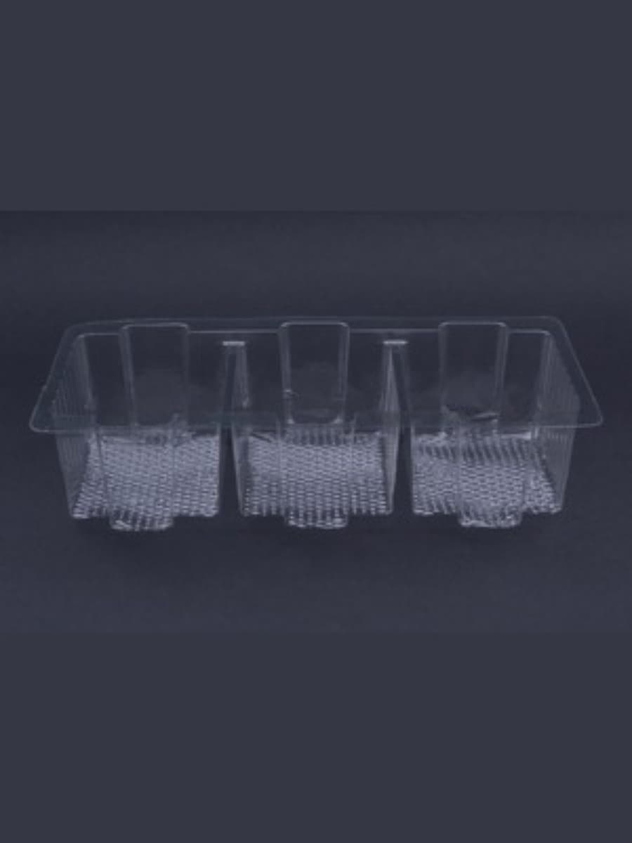 3-compartment food and bakery tray