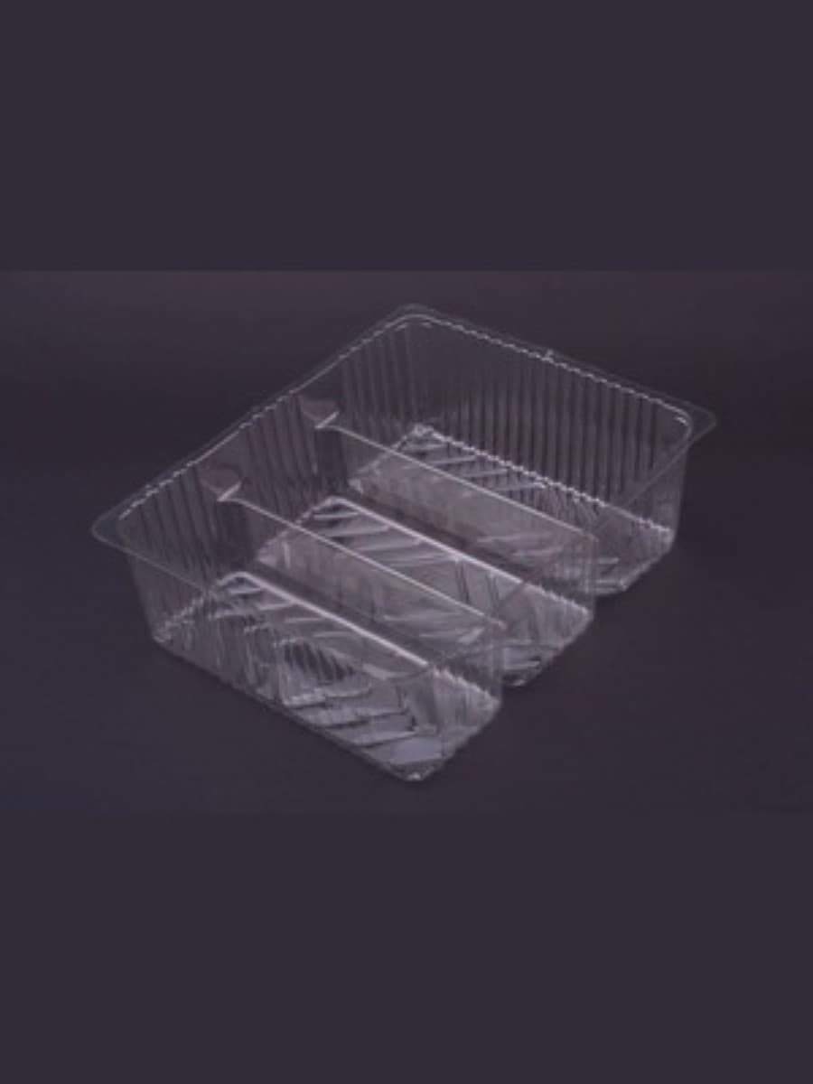 Three Compartment Plastic Biscuit Packaging Tray 2