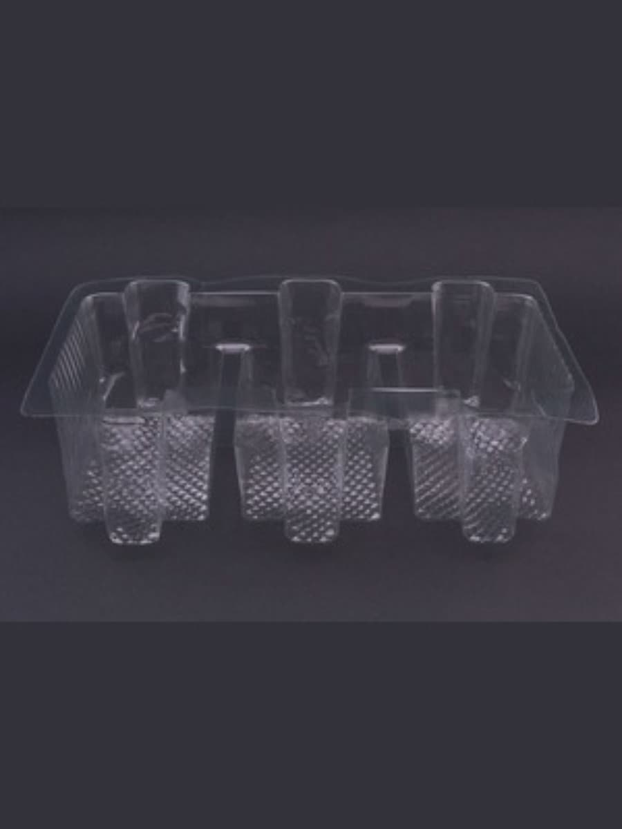 3-compartment transparent plastic biscuit and sweet packaging tray