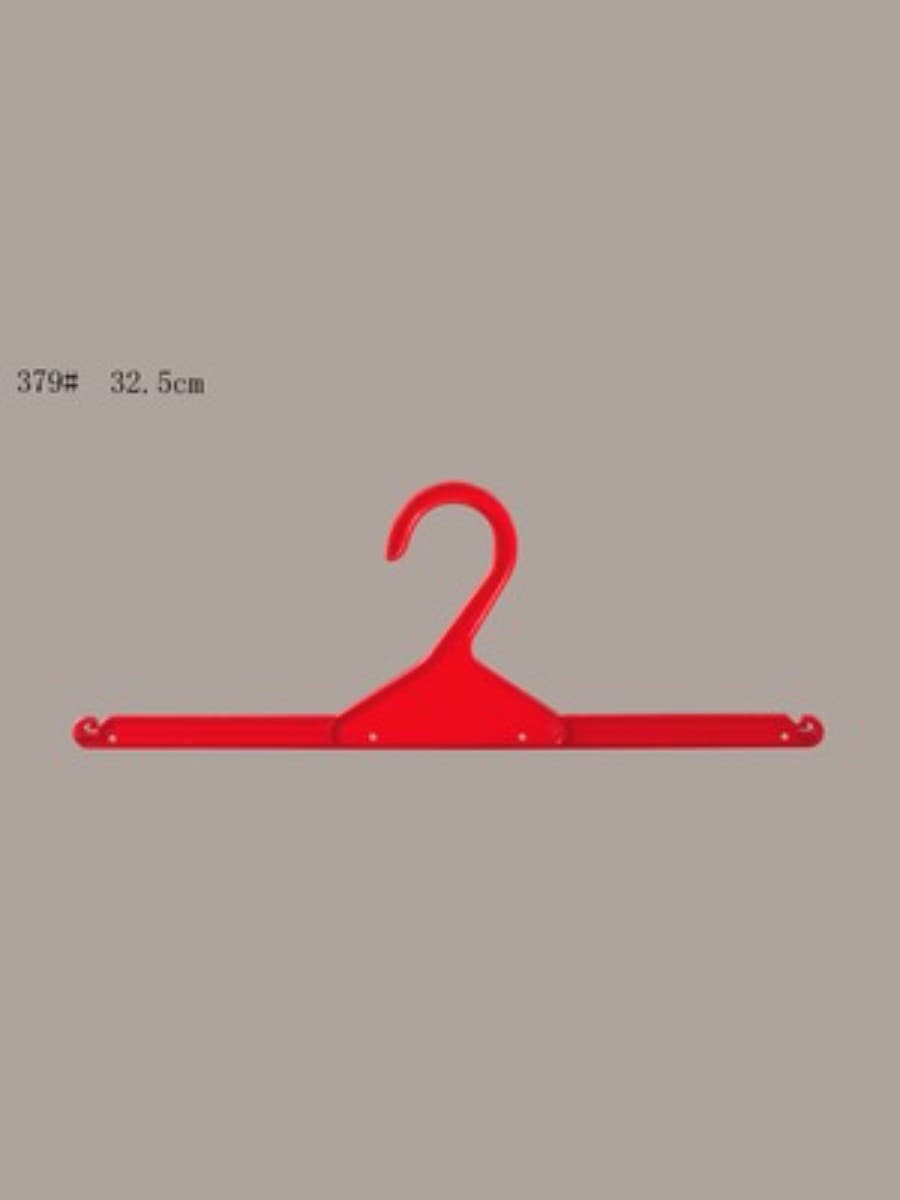 red plastic shirt hanger