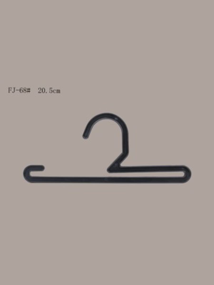 black plastic garment hanger