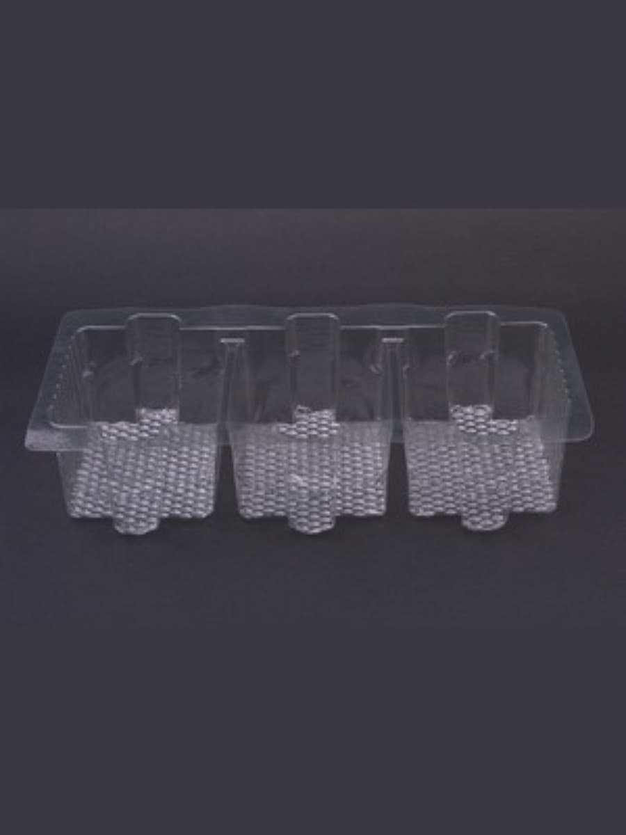 3-compartment plastic food packaging tray