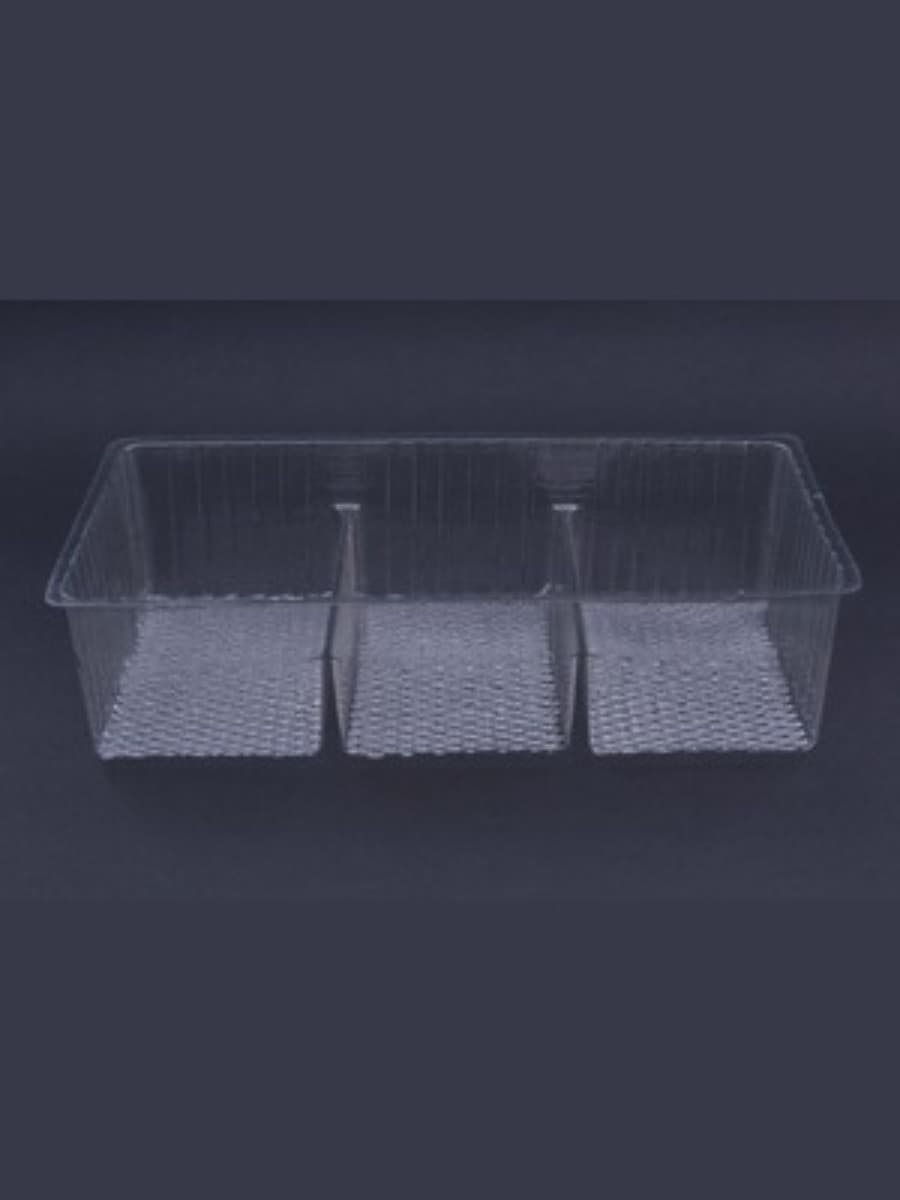 3 Compartment Disposable PET Biscuit Tray 5